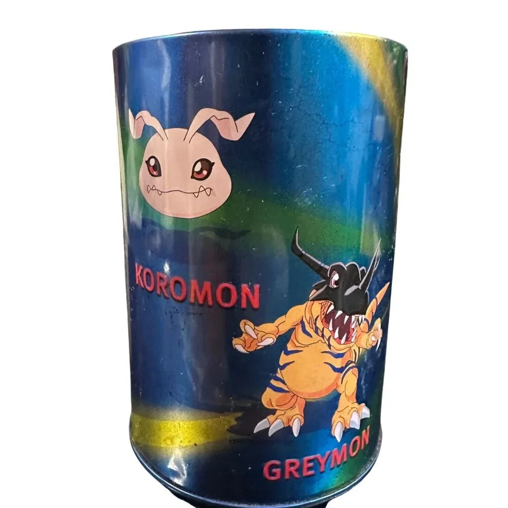 Vintage 1999 Digimon Adventure Collectible Tin RARE Greymon Koromon Bbulmon Garu - Picture 9 of 11